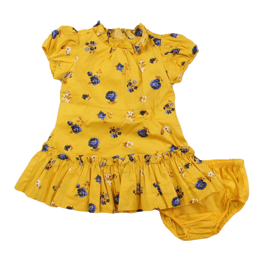 Janie and Jack Girls Yellow Dress size: 6-12 Months